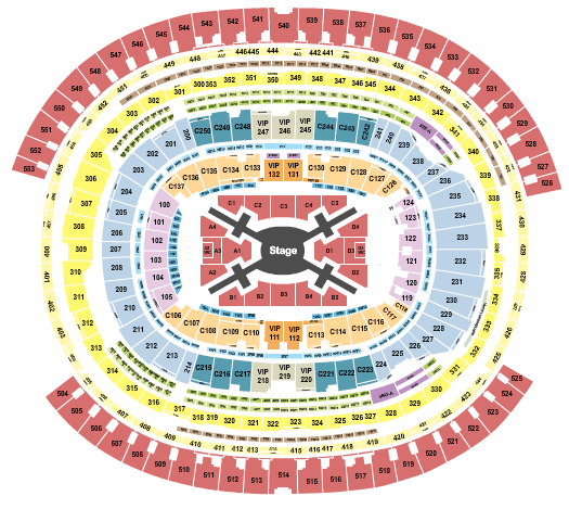 SoFi Stadium BTS Seating Chart